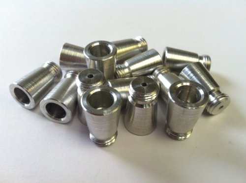 TWO - NARROW Cone Downstem Bowls (Aluminum) (VERY small hole)