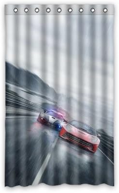 Cool Sports Car Racing Polyester Fabric Custom Window Curtain 52"X84"(One Piece)