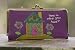 Cute Natural Life Purple Home is Where the Heart Is House & Flower Applicade Pleather Wallet/Clutch with Mirror inside - Silky Satin Inside!