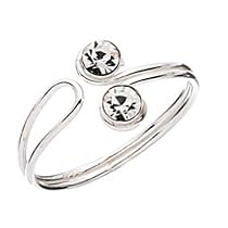 Treasure Box - Silver and Diamante Toe Ring