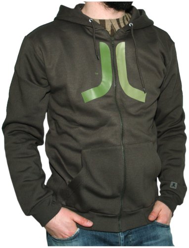 WESC Icon mens zip-hood, deep-forest, Dunkelgrün