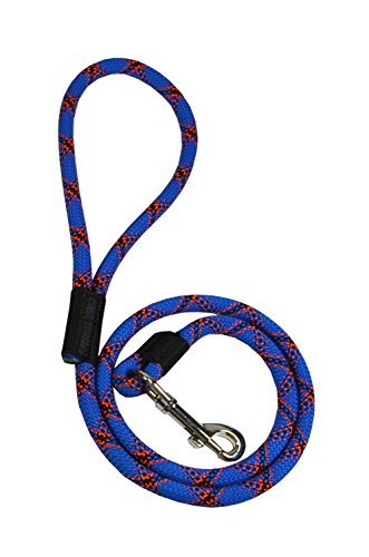 Extremely Durable Dog Rope Leash, Premium Quality Mountain Climbing Dog Rope Lead, Strong, Sturdy and Comfortable Leash, Supports the Strongest Pulling Large and Medium Sized Dogs, 3-feet, Blue