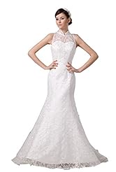 Lace-Up Sleeveless High-Neck Floor Length Satin/Taffeta Evening Dress 