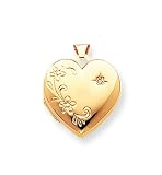 14k Diamond Family Heart Locket