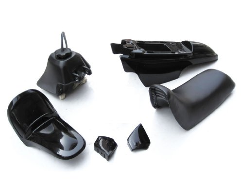 PS36 YAMAHA PW50 PW 50 PLASTIC SEAT GAS TANK KIT - Black