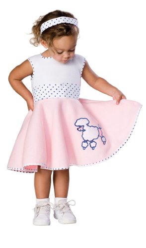 Toddler Fleece 50s Girl Costume Toddler Size 2-4 Ages 1-2