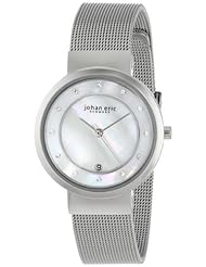 Johan Eric Womens JE6000-04-009B Arhus Mesh Stainless Steel Date Watch