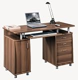Myhomeoffice24 Computertisch Schreibtisch/walnuss Pc2w