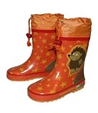 Yeominis Hedgehog Orange Stars Wellingtons Size 9