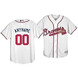 Braves Majestic MLB Custom Authentic Home Jersey - Men's