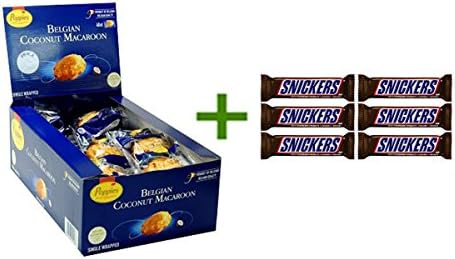 POPPIES ORIGINAL COCONUT MACAROON 40/1.2oz, SNICKERS CHOCOLATE 6/1.86oz
