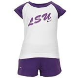 Nike - Nike LSU Tigers Two Tone Toddler Girls One-Piece Knitted Suit