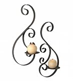Twist Wall Candle Sconce Set