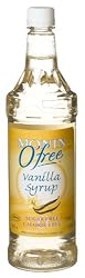 Monin Vanilla Syrup O'free (Sugar Free, Calorie Free), 33.8-Ounce Plastic Bottles (Pack of 4)