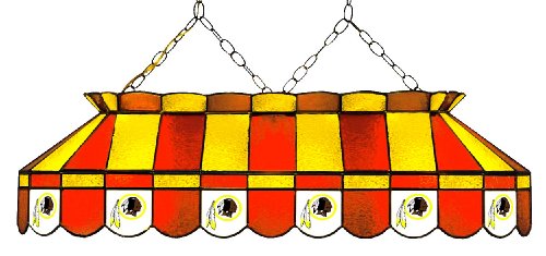 NFL Washington Redskins 40 Inch Glass Pool Table Lamp