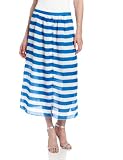 Plenty by Tracy Reese Womens Sheer Bold Stripes Tent Skirt