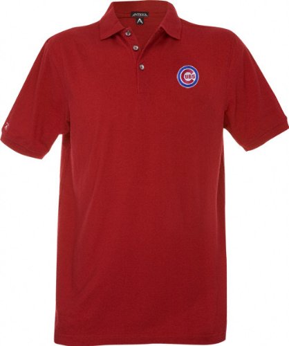Chicago Cubs Red Classic Pique Stainguard Polo Shirt