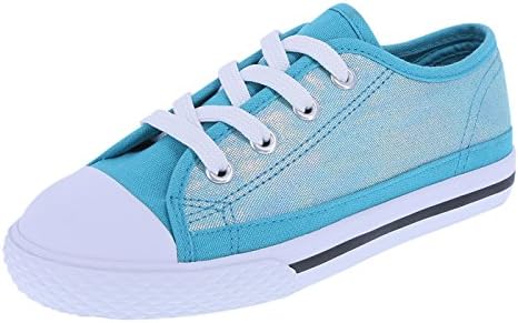 Liv and Maddie Girls' Teal Shimmer Girls' Retro Liv and Maddie Oxford 12 Regular