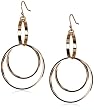 Trina Turk 2 Tier Rose Gold Hoop Earrings