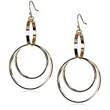 Trina Turk 2 Tier Rose Gold Hoop Earrings