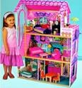 Kidkraft Wooden Dollhouse with Furniture and Working Elevator