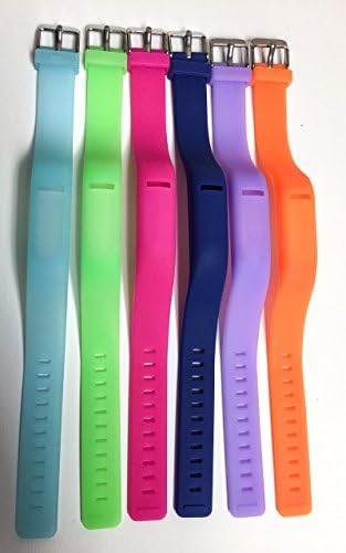 Tiktech Set of 6 Fitbit Flex Replacement Bands with New Buckle Clasps and Keychain