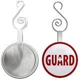 LIFEGUARD Rescue Ocean Swimming Pool Safety 2.25 inch Glass Mirror Backed Ornament