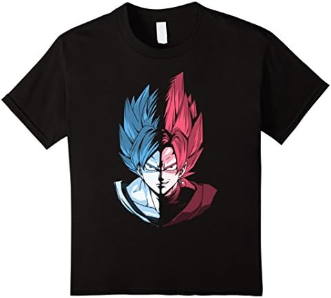 Kids Men shirt, super sai-yan ro-se T-Shirt 12 Black