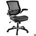 LexMod Edge Office Chair with Mesh Back and Black Leatherette Seat
