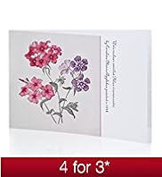 Watercolour Pink Floral Blank Card