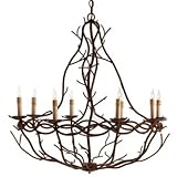 IMAGE OF Arteriors Durango 8L Iron Chandelier -Rust Finish