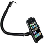 Amzer 15-Inch Steel Gooseneck Floor Mount for iPhone 1G and 3G/3GS - Black