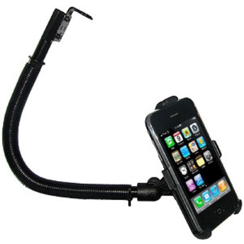 Amzer 15-Inch Steel Gooseneck Floor Mount for iPhone 1G and 3G/3GS - Black