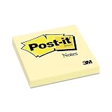 Post-it Notes, Original Pad, 3X3, Canary Yellow, 12 Pads/Pack MMM654YW