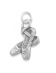 MMA Silver - Ballerina Shoes Charm