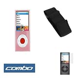 Clear Flexible Soft Silicone Skin Case + Premium Reusable LCD Screen Protector + Elastic Armband for Apple ipod Nano Chromatic 8GB, 16GB 4G 4th Generation