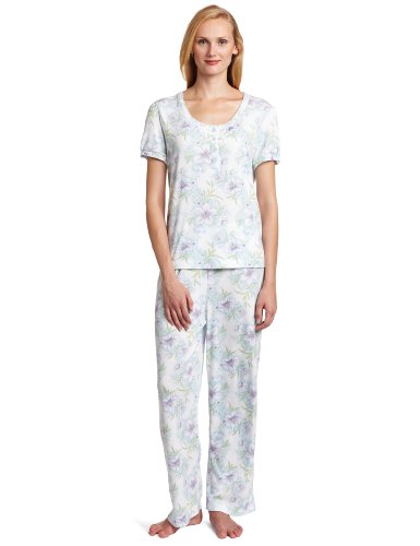 White Orchid Women's Short Sleeve Pajama Set
