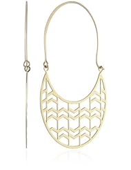 Kris Nations Mountain Range Motif Pattern Crescent Shape Canyon Hoop Earrings