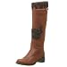 Prada Women's Leather Knee-High Boot with Zipper