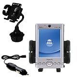 Gomadic for the Dell Axim x3i - Dell Axim x3i Auto Cup Holder with Car Charger - Uses Gomadic TipExchange