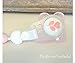 Butterfly Teething Toy and Pacifier Clip, BPA Free Silicone Teether (Pink/Pearl)