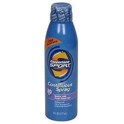 Coppertone Sport Sunscreen, Clear Continuous Spray, SPF 30 6 fl oz (177 ml)