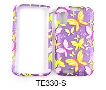 MOTOROLA MB860/ATRIX TRANSPARENT DESIGN BUTTERFLIES ON PURPLE SNAPON, CASE, COVER, FACEPLATE