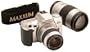 Minolta Maxxum STsi QD Panorama Date 35mm SLR Camera Kit w/ 35-80mm & 75-300mm Lenses, Silver