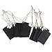 NUOLUX Gift Tags with String Wedding Craft Hang Tags Mini Hanging Wooden Blackboard Gift Tag -10pcs