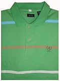 Men's Izod Polo Shirt Size Xl Green Striped Short Sleeved