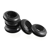 uxcell　グロメット　ラバー材質　両面デザイン　ゴム製　12mm　ブラック　アーマチュア　バーグロメット　ワイヤープロテクター