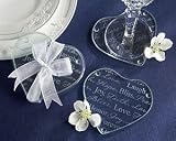 Good Wishes Heart Glass Coasters - Set of 25