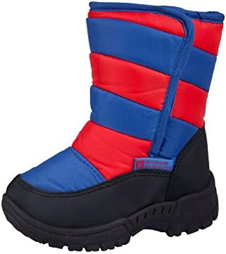 Caribou Junior Kid's Childrens Warm Fleece Ski Snowboard Snowboots Snow Boots Red 9 Child US
