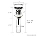 Luxier DS02-TC 1-5/8 in. Brass Bathroom and Vessel Sink Push Pop-Up Drain Stopper with Overflow in Chrome